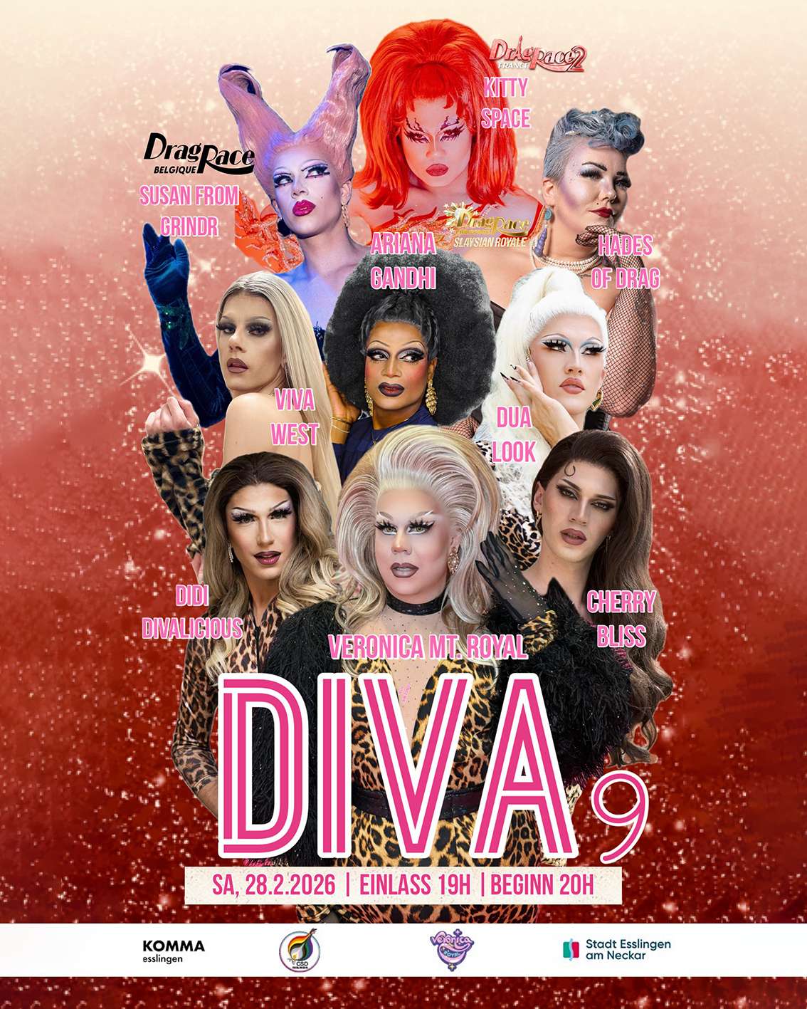 Veranstaltungsbild für DIVA 9 - A DRAG EXTRAVAGANZA SHOW CELEBRATING LIFE, LOVE AND PRIDE !
